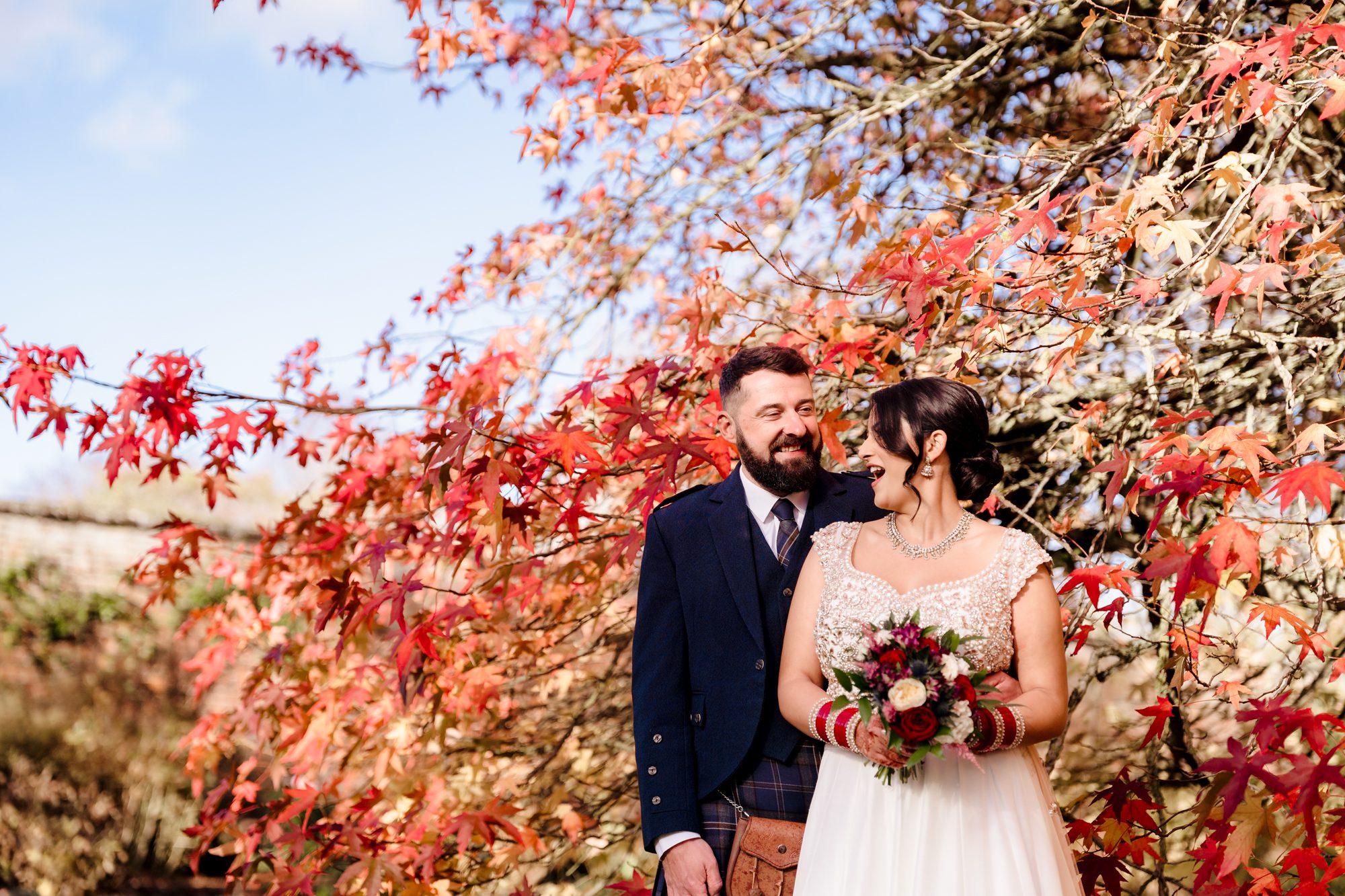 Ram & Dave – Scottish Indian Autumn Wedding at Blake Hall, Essex
